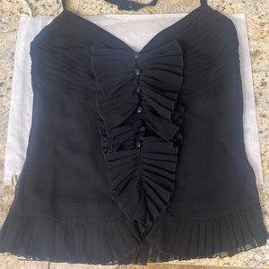 CHANEL SILK EXQUISITE HALTER BLOUSE